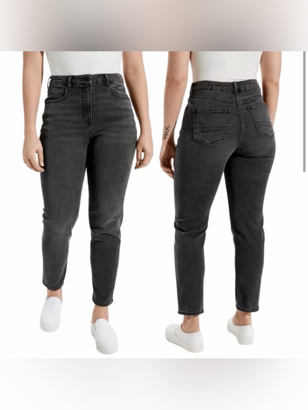 American Eagle Outfitters Black Mom Straight Jeans